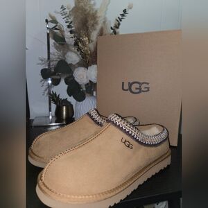 UGG Chestnut Suede Slip-On Shearling Mule
